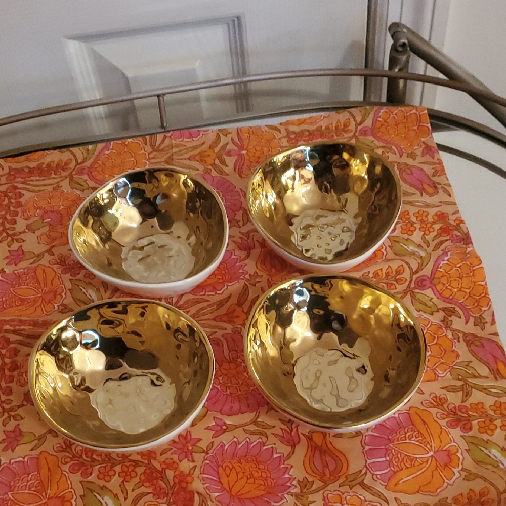 HomeGoods, Set Of 4 Gold Dip Bowls